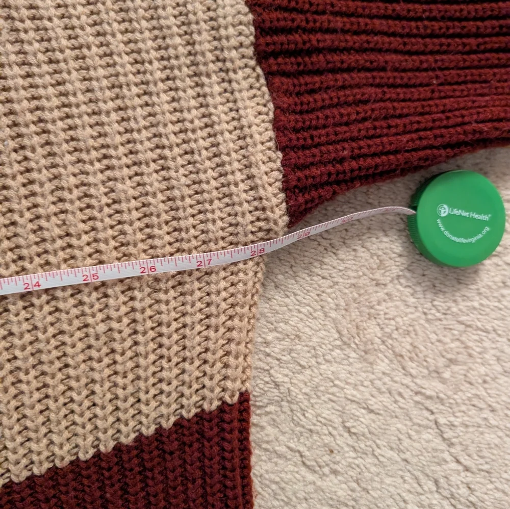Oversized Colorblock Knit Sweater